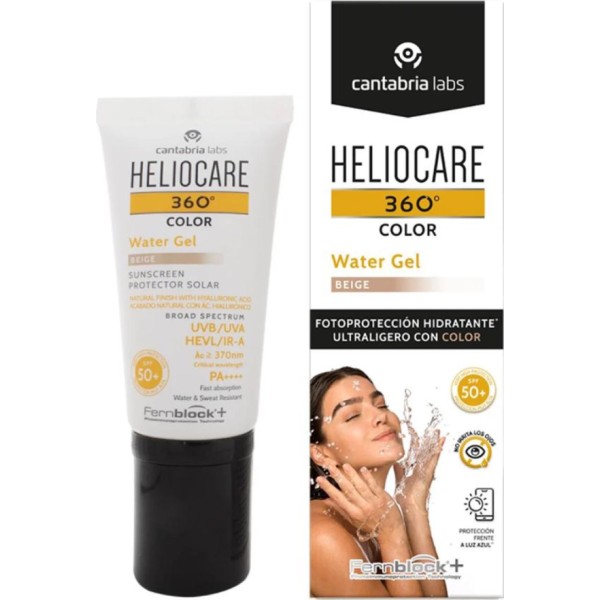Carner barcelona heliocare 360 water gel color beige spf50+ 50ml